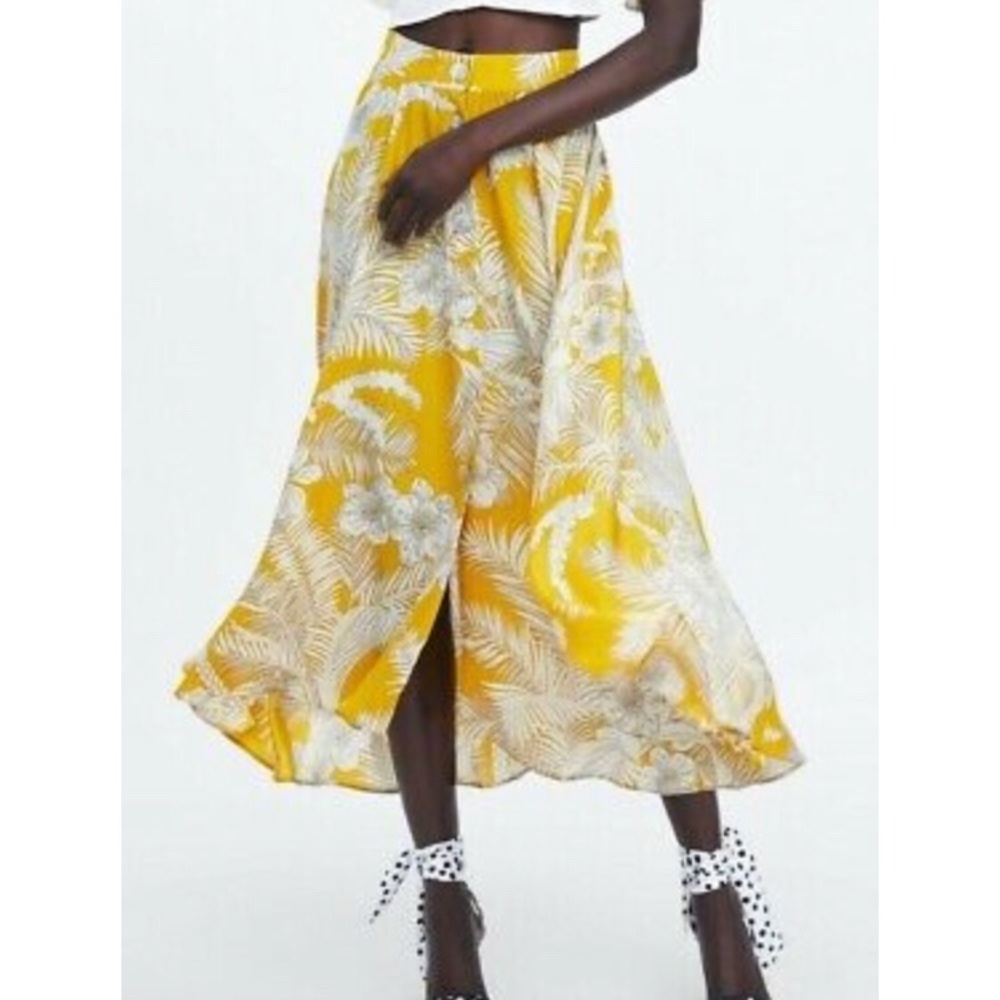 Catherine Malandrino Floral Button Down Midi Skirt